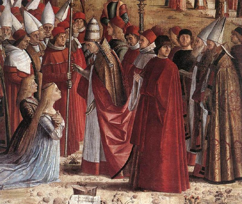 CARPACCIO, Vittore The Pilgrims Meet the Pope (detail) china oil painting image